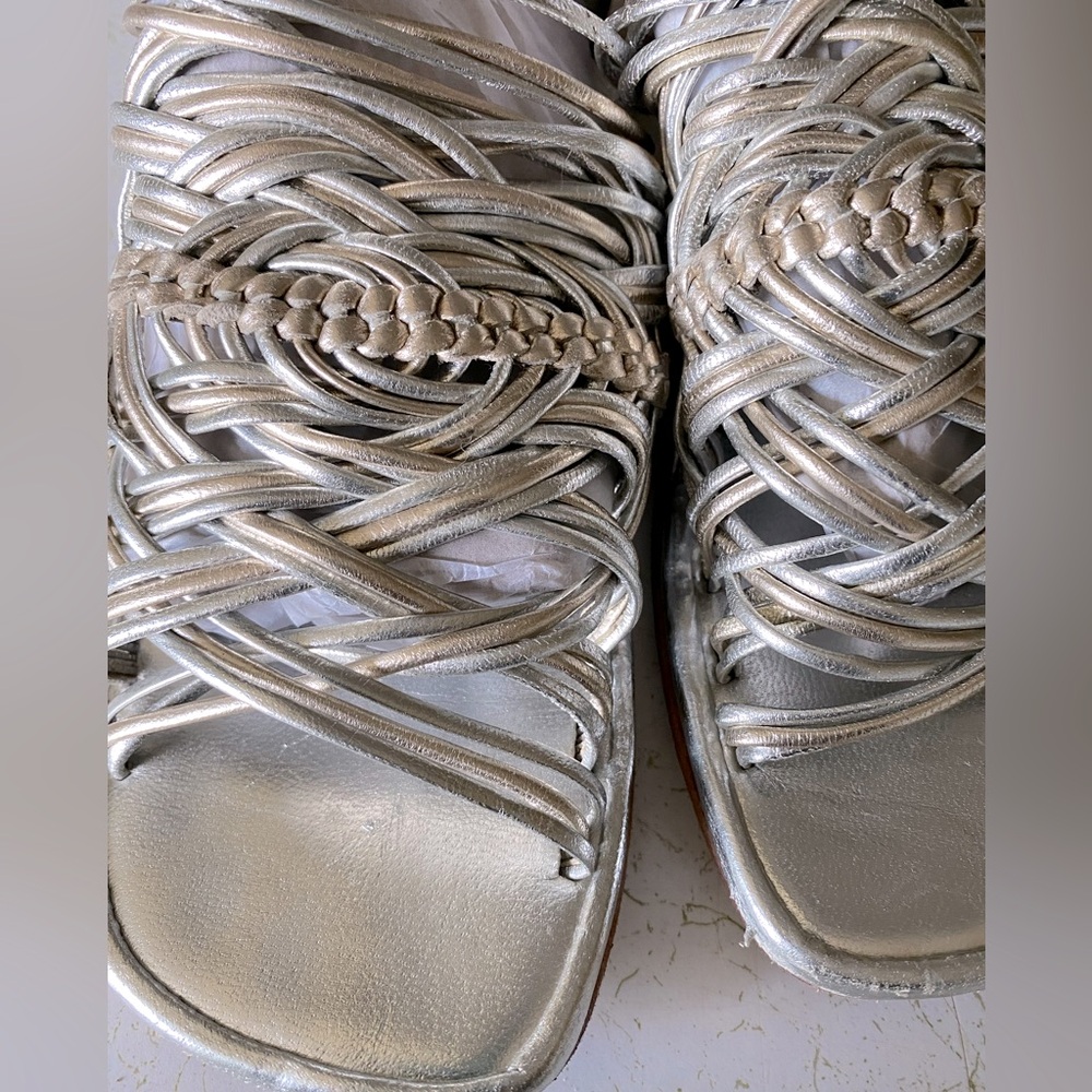 Jeffery Campbell Metallic Leather Women's Sandals size 39